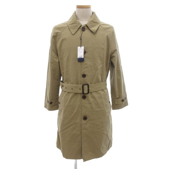 【中古】未使用品 ポロ ラルフローレン タグ付き リバーシブル バルマカーンコート ステンカラー パッチワーク M