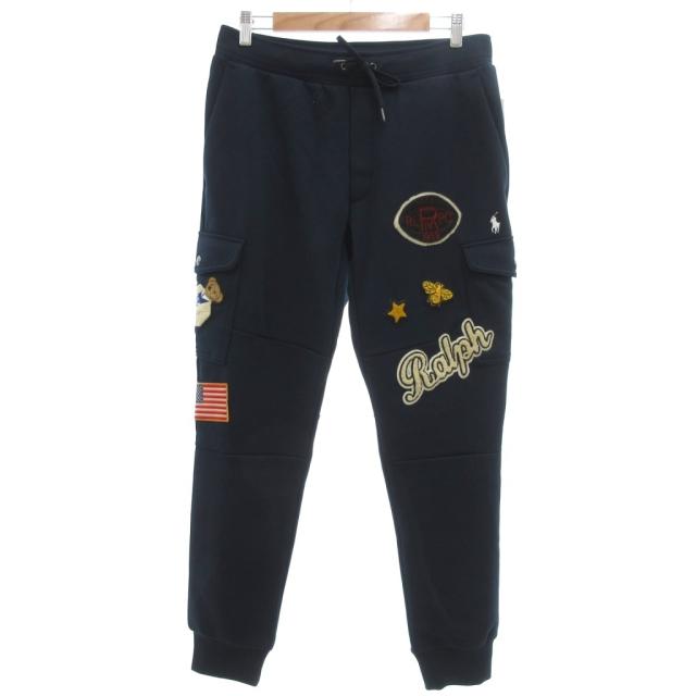 【中古】未使用品 ポロ ラルフローレン タグ付 カスタム カーゴ ジョガーパンツ スウェット ワッペン ポニー刺繍 S
