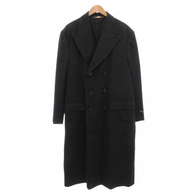 【中古】未使用品 ドルチェ&ガッバーナ ドルガバ DOLCE&GABBANA タグ付き チェスターコート 52 XL ロング ダブル
