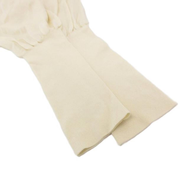 【中古】フォクシー FOXEY Vネック ロングカーディガン ニット 長袖 薄手 40 オフホワイト 39665 /UO レディース_4