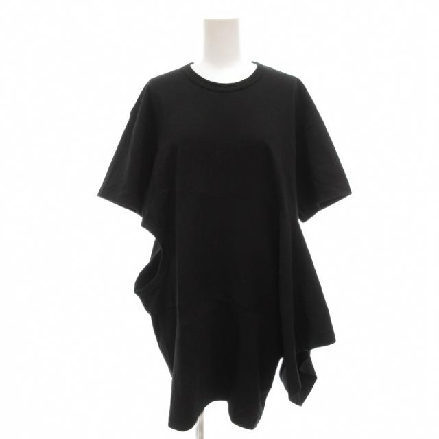 【中古】コムデギャルソン COMME des GARCONS AD2022 変形 アシンメトリー Tシャツ カットソー 半袖 M ブラック /UO