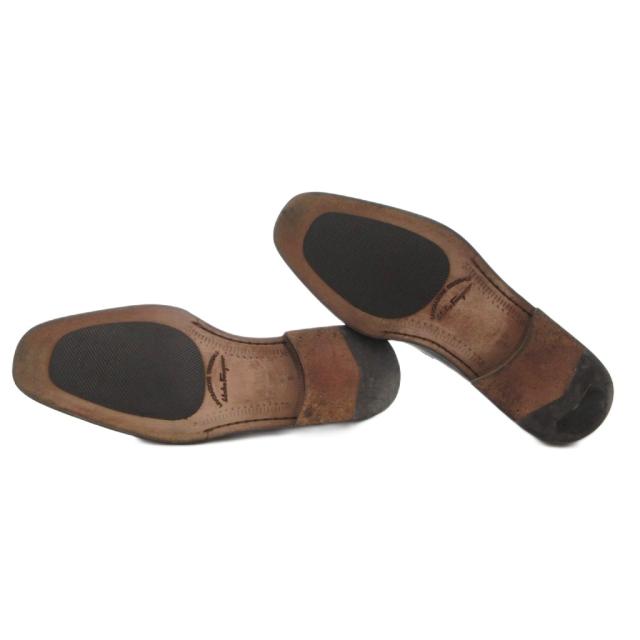 【中古】サルヴァトーレフェラガモ Salvatore Ferragamo ビットローファー 8.5 26.5cm シューズ Uチップ レザー