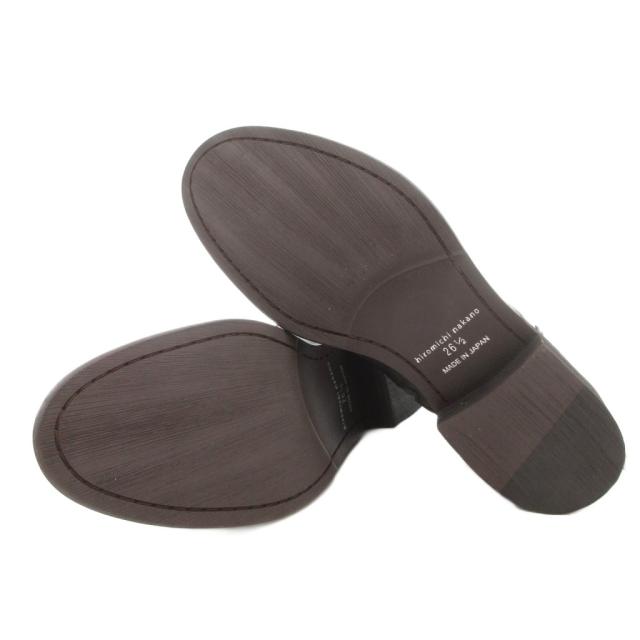 【中古】未使用品 ヒロミチナカノ hiromichi nakano タグ付き ショートブーツ 26.5cm ストレートチップ