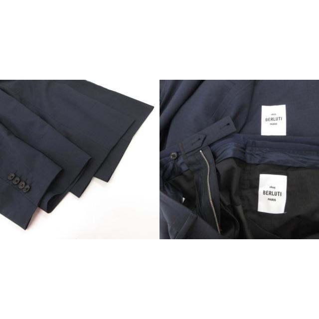 【中古】ベルルッティ Berluti セットアップ スーツ テーラードジャケット パンツ ウール 袖裏カリグラフィー R52_6