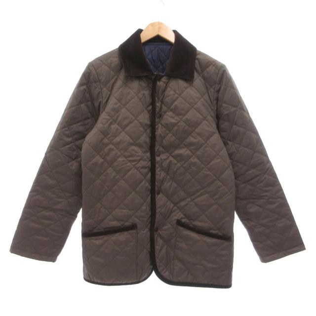 【中古】マッキントッシュフィロソフィー リバーシブル キルティングジャケット 中綿 ブルゾン はっ水 40 ネイビー