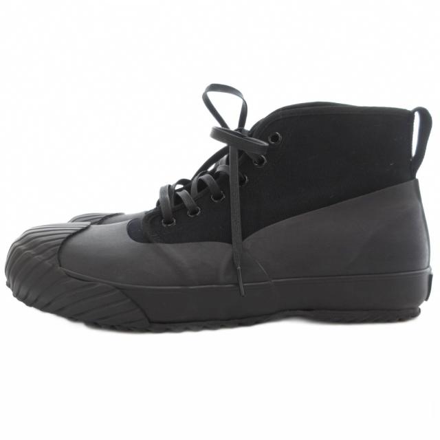 【中古】ムーンスター MoonStar FINE VULCANIZED ALWEATHER RF ハイカット スニーカー シューズ 26cm BLACK