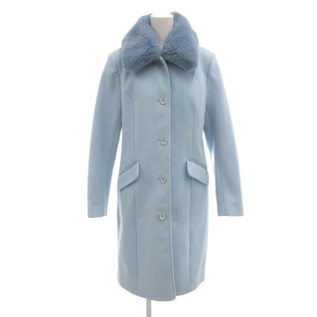 中古】ガウディ GAUDi JEANS ステンカラーコート 42 フェイクファー