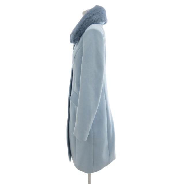 中古】ガウディ GAUDi JEANS ステンカラーコート 42 フェイクファー