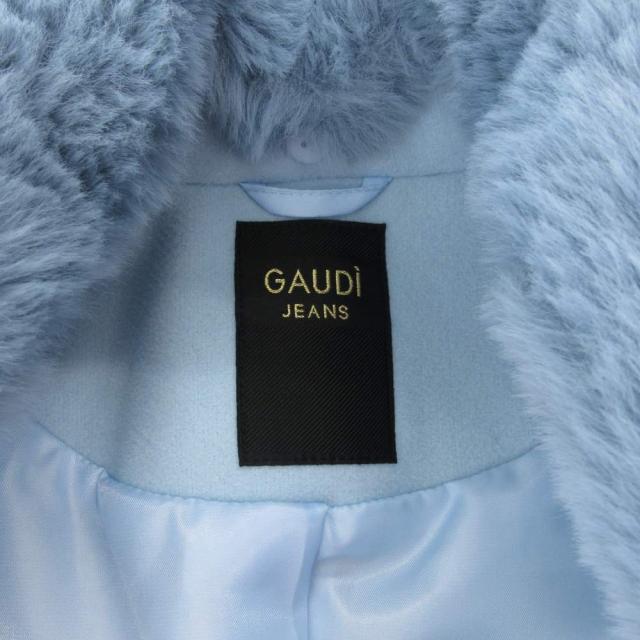 中古】ガウディ GAUDi JEANS ステンカラーコート 42 フェイクファー