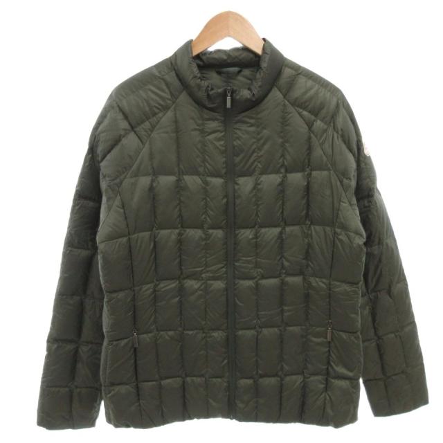 【中古】ピレネックス Pyrenex ASCENT 2 ダウンジャケット ブルゾン M カーキ スタンドカラー キルティング HMS027