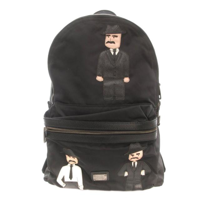 【中古】ドルチェ&ガッバーナ ドルガバ ファミリー マフィア リュックサック デイパック ロゴプレート ナイロン