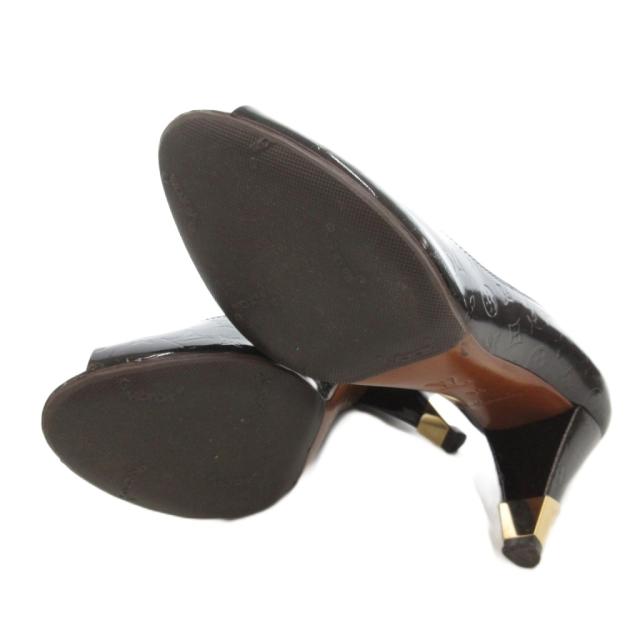 【中古】ルイヴィトン LOUIS VUITTON モノグラム ヴェルニ パンプス ハイヒール オープントゥ 34 アマラント MA0079_5