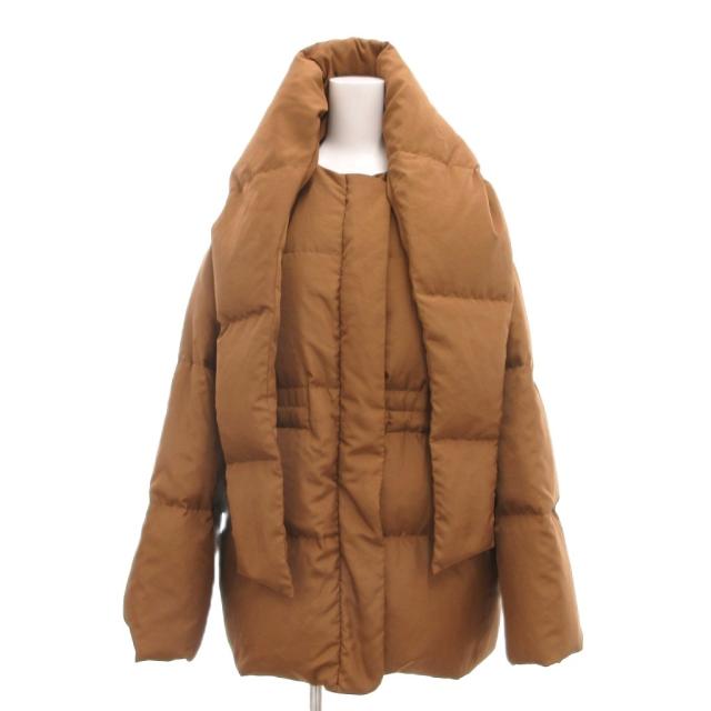 【中古】6 B&Y HOODED STOLE DOWN JACKET ダウンジャケット フード付き オーバーサイズ ジップアップ 36