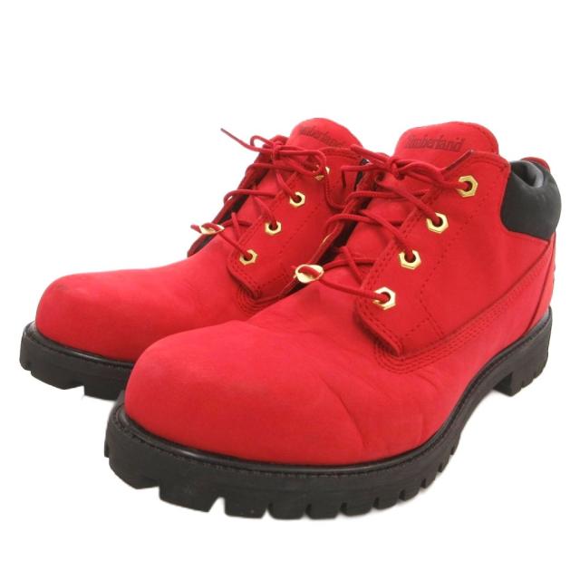 【中古】ティンバーランド Timberland CLASSIC OX クラッシックオックスフォードブーツ レースアップシューズ 赤 29