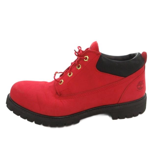 【中古】ティンバーランド Timberland CLASSIC OX クラッシックオックスフォードブーツ レースアップシューズ 赤 29