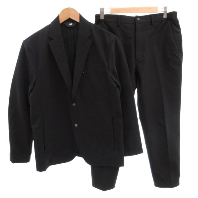 【中古】ニューバランス Met 24 SINGLE JACKET SLIM TAPERED FIT PANTS セットアップ ロゴ ジャケット パンツ S M