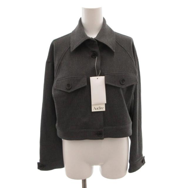 【中古】未使用品 Audire タグ付き 24AW Gentle blouson ジャケット ブルゾン M ダークグレー AD24AW0103 /FF