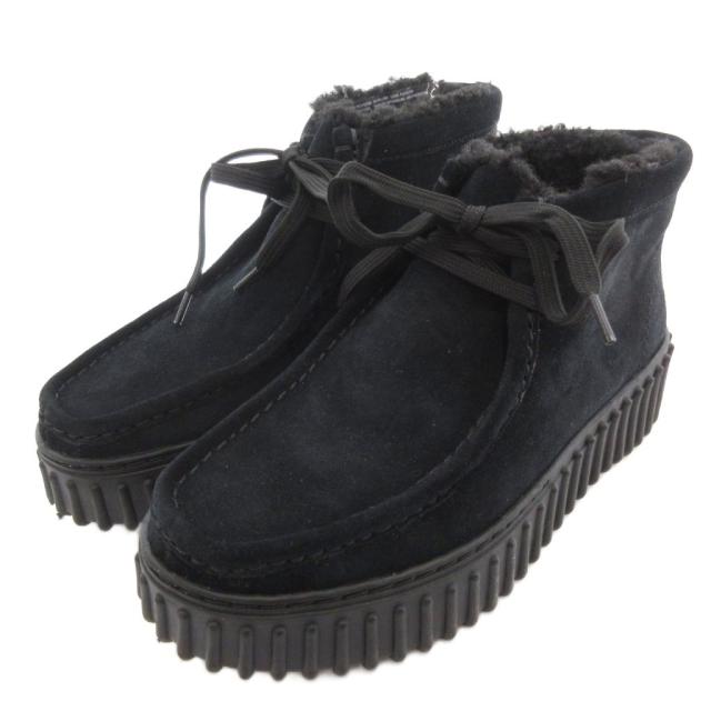 【中古】クラークス clarks Torhill Moss トーヒルモス チャッカブーツ スエード ブラック UK4 黒 ブラック /YJ