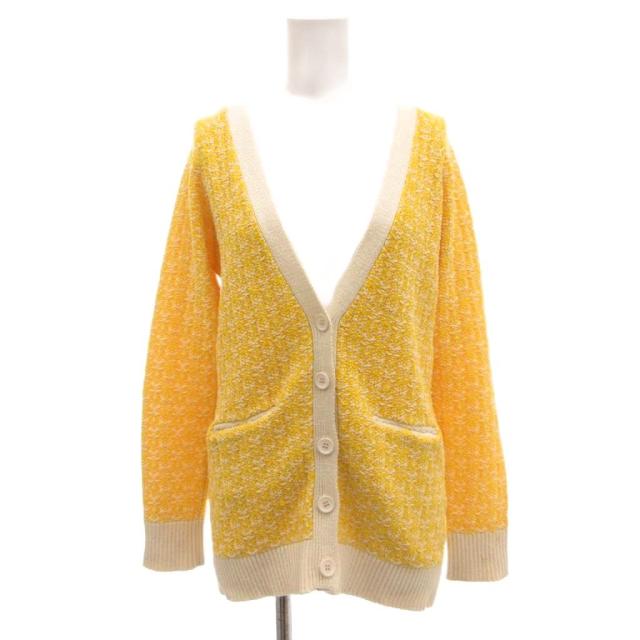 【中古】ヴィヴィアンタム VIVIENNE TAM ツイードカーディガン 3D O 黄色 イエロー /MG レディース