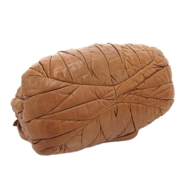 【中古】ミュウミュウ miumiu マテラッセ 2WAY ハンドバッグ ショルダー ロゴ ゴールド金具 茶 ブラウン RN0473_3