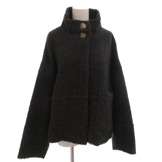 【中古】エフィ Eaphi ジャケット コート ショート スタンドカラー F チャコール /FF レディース