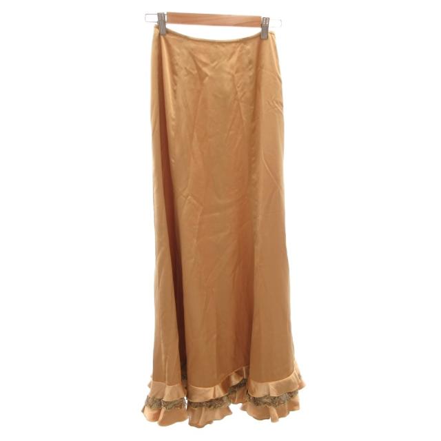【中古】SONIA JOHNES ソニア ジョーンズ タグ付き フラメンコ衣装 ロングスカート レース ゴールドカラー