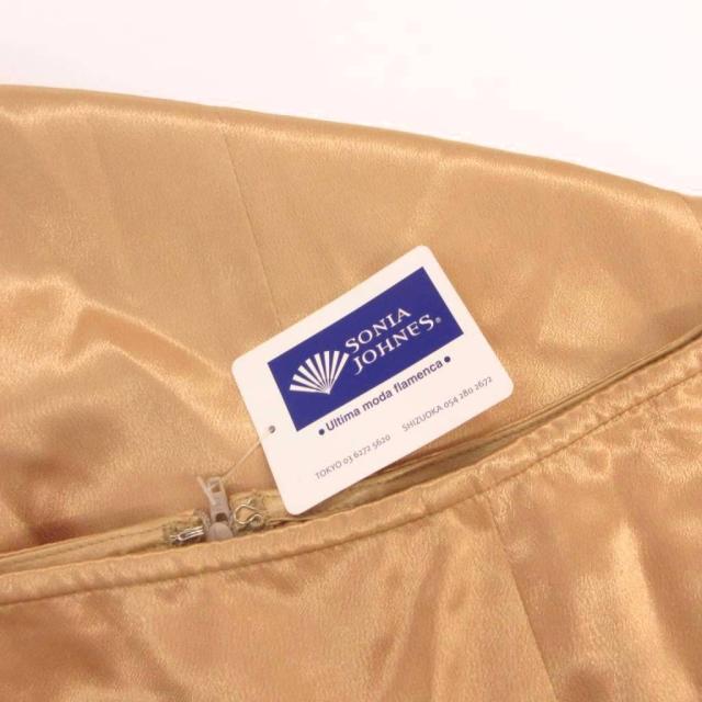 【中古】SONIA JOHNES ソニア ジョーンズ タグ付き フラメンコ衣装 ロングスカート レース ゴールドカラー_3