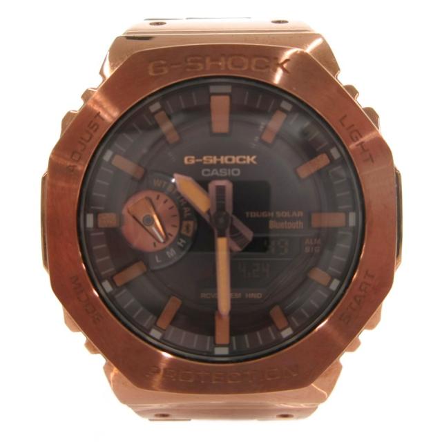 【中古】カシオジーショック CASIO G-SHOCK フルメタル 腕時計 タフソーラー ローズゴールドカラー GM-B2100GD-5AJF