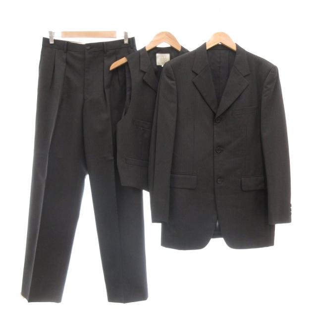 【中古】タケオキクチ TAKEO KIKUCHI SUITS 美品 3ピース スーツ テーラードジャケット ベスト パンツ スラックス