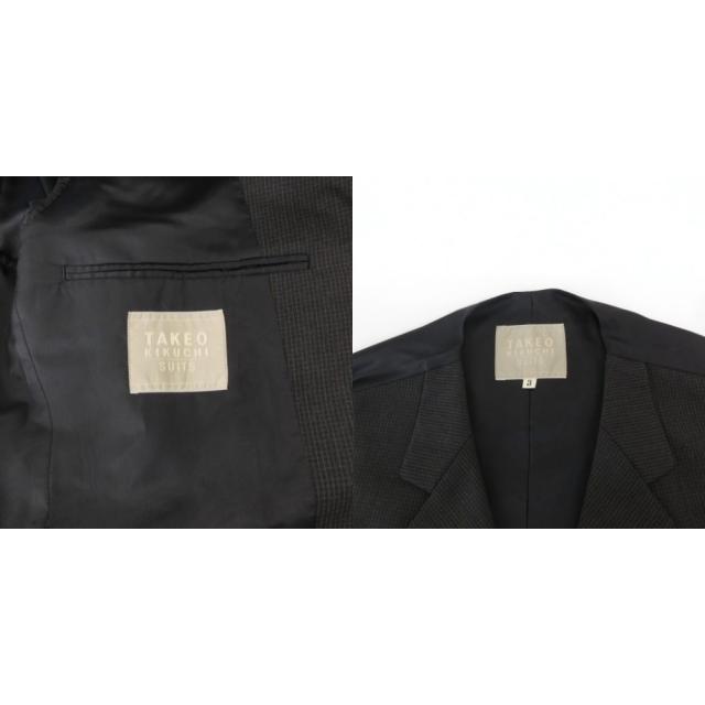【中古】タケオキクチ TAKEO KIKUCHI SUITS 美品 3ピース スーツ テーラードジャケット ベスト パンツ スラックス_7