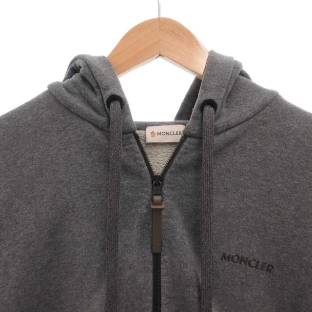 【中古】モンクレール MONCLER 25AW FELPA APERTA CON ZIP ジップアップパーカー フーディ スウェット グレー M_2