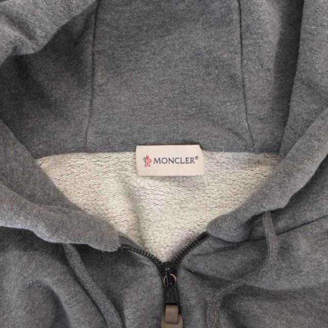 【中古】モンクレール MONCLER 25AW FELPA APERTA CON ZIP ジップアップパーカー フーディ スウェット グレー M_6