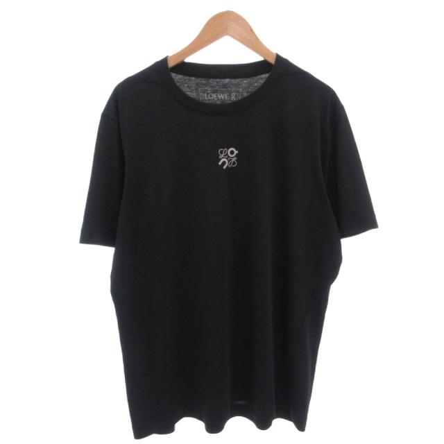 【中古】ロエベ LOEWE On コラボ 25SS Active Tシャツ 半袖 ロゴプリント L 黒 ブラック /FF メンズ