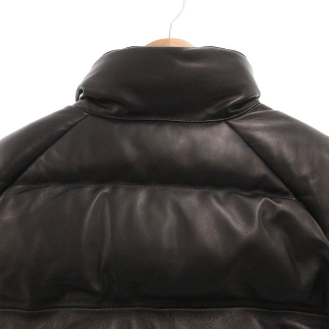 【中古】MYIN.homme LEATHER DOWN JACKET レザーダウンジャケット ブルゾン シープスキン L 黒 ブラック /FF メンズ_3