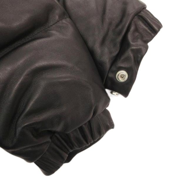 【中古】MYIN.homme LEATHER DOWN JACKET レザーダウンジャケット ブルゾン シープスキン L 黒 ブラック /FF メンズ_4
