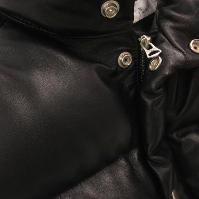 【中古】MYIN.homme LEATHER DOWN JACKET レザーダウンジャケット ブルゾン シープスキン L 黒 ブラック /FF メンズ_5