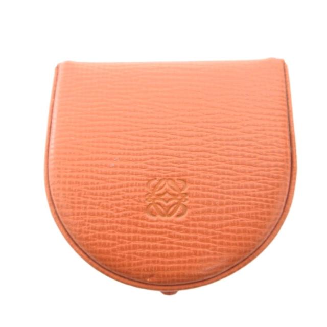 【中古】ロエベ LOEWE コインケース 小銭入れ ウォレット アナグラム 馬蹄型 レザー 茶 ブラウン /FF レディース