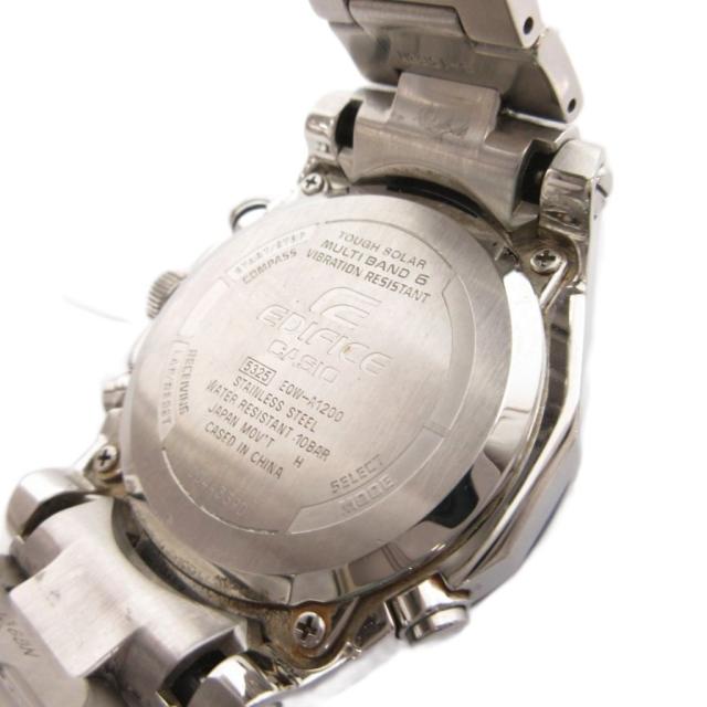 【中古】カシオ CASIO EDIFICE 腕時計 ウォッチ アナログ 電波ソーラー カレンダー 文字盤ネイビー シルバーカラー_5