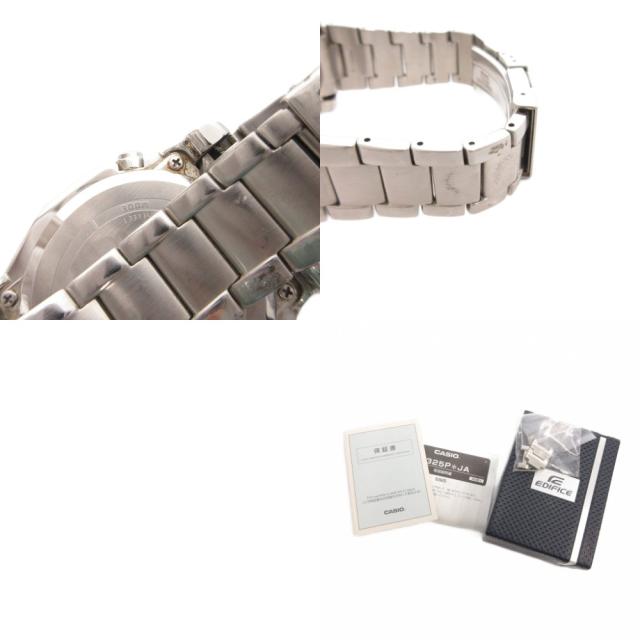【中古】カシオ CASIO EDIFICE 腕時計 ウォッチ アナログ 電波ソーラー カレンダー 文字盤ネイビー シルバーカラー_8