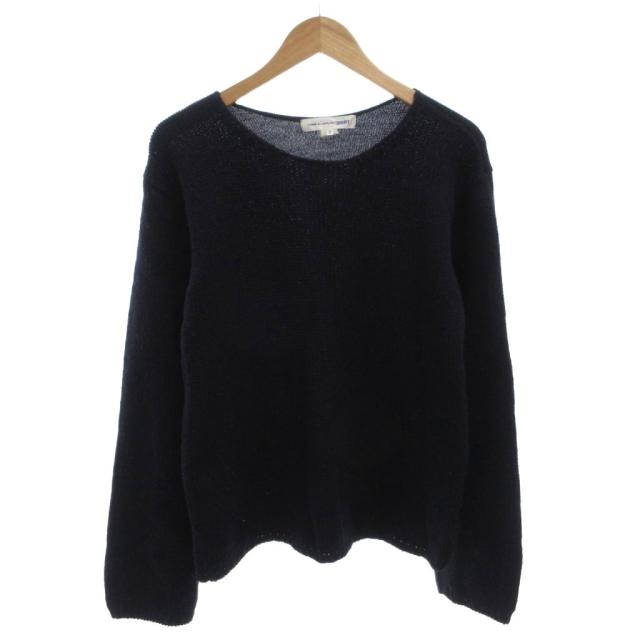 【中古】コムデギャルソンシャツ COMME des GARCONS SHIRT ニット セーター 長袖 ウール ラウンドネック M 紺