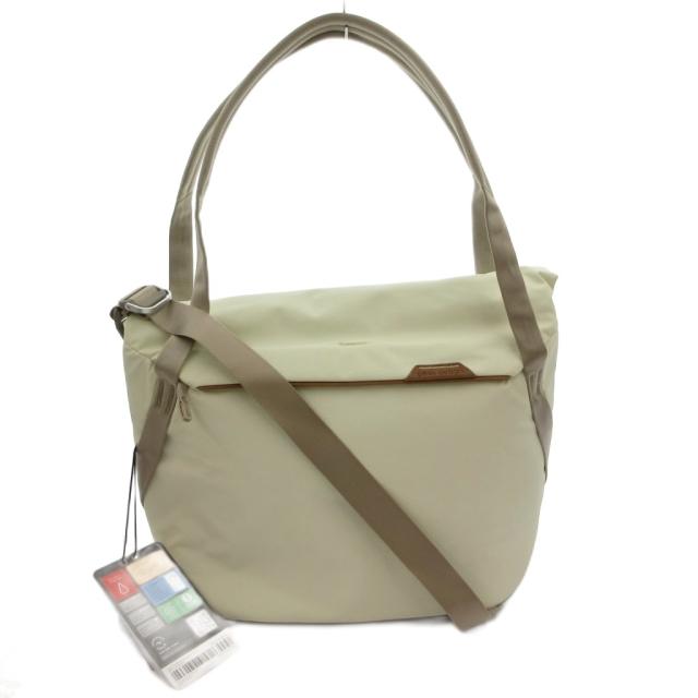 【中古】未使用品 peak design タグ付き everyday tote 15L カメラバッグ ショルダー 斜め掛け 肩掛け 白 ホワイト
