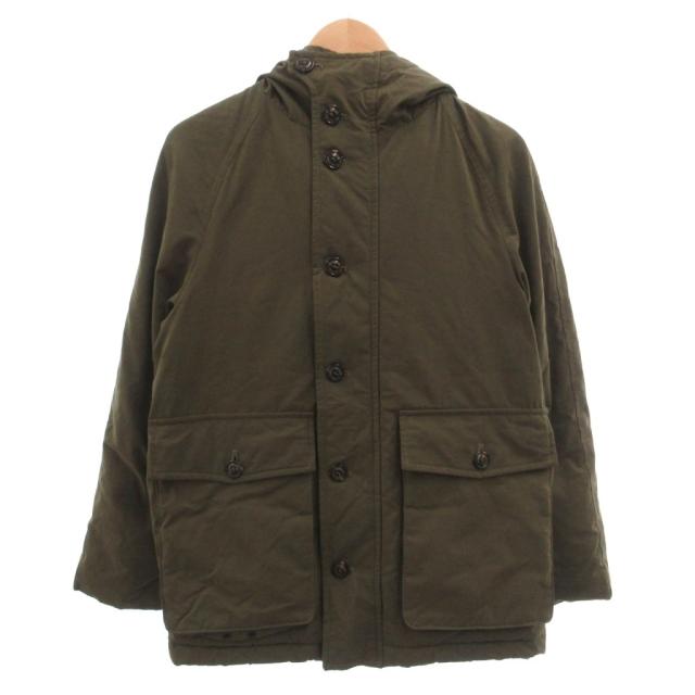 【中古】ヴァルスター DOWN PADDED HOODED LIAM JACKET ダウンジャケット ショートコート フード 44 カーキ