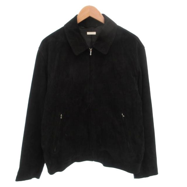 【中古】LIDNM 23AW SUPER SOFT SHEEP SUEDE ZIP ジャケット ブルゾン レザー スエード M 黒 ブラック /FF メンズ