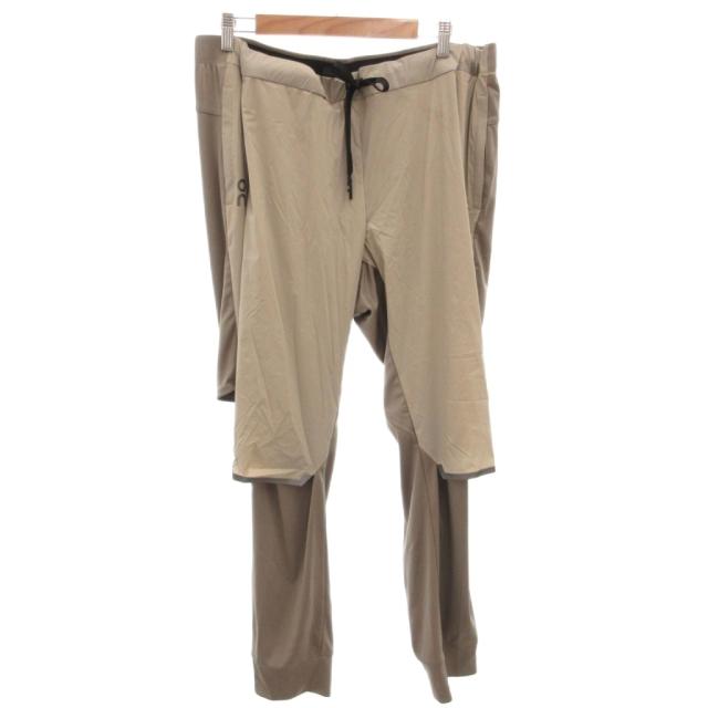 【中古】オン Weather Jacket Pants セットアップ ジャージ ジャケット パンツ ロゴ プリント イージー XL ベージュ_3