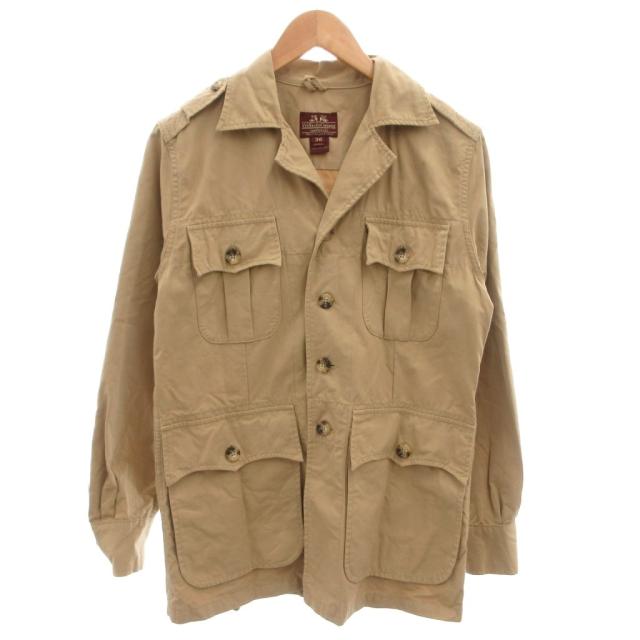 【中古】ウイルス&amp;ガイガー Willis&amp;Geiger × BEAMS PLUS サファリジャケット ベルト付 コットン 36 ベージュ