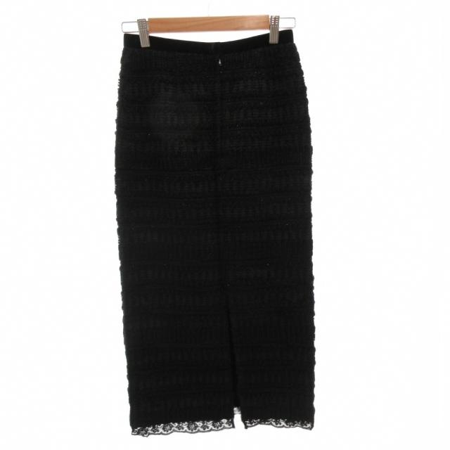 【中古】ルルロジェッタ ルールロジェット Chateau jacquard セットアップ シャトージャカード タイトスカート 1 黒_5