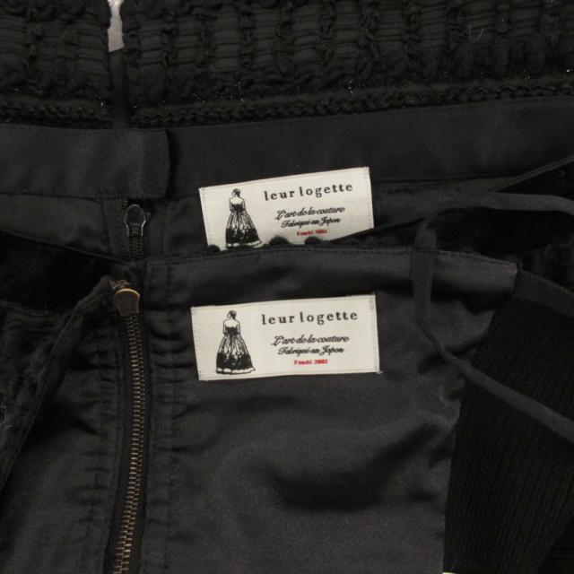 【中古】ルルロジェッタ ルールロジェット Chateau jacquard セットアップ シャトージャカード タイトスカート 1 黒_6