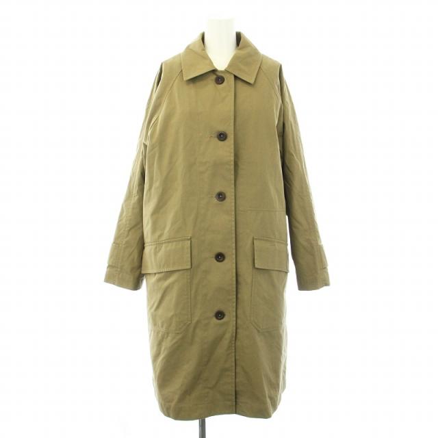 MHL カーキトレンチコート MHL トレンチコート シングル モールスキン ベルト フラップポケット