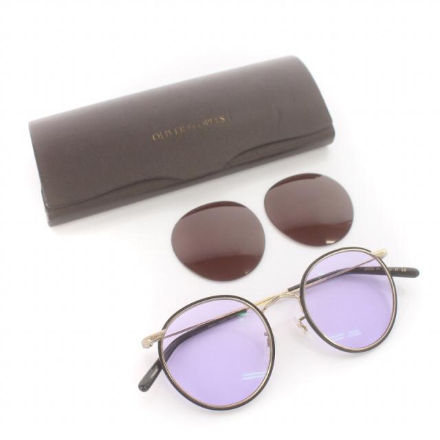 中古】オリバー OLIVER CASSON サングラス ラウンド 49?21 145 薄紫