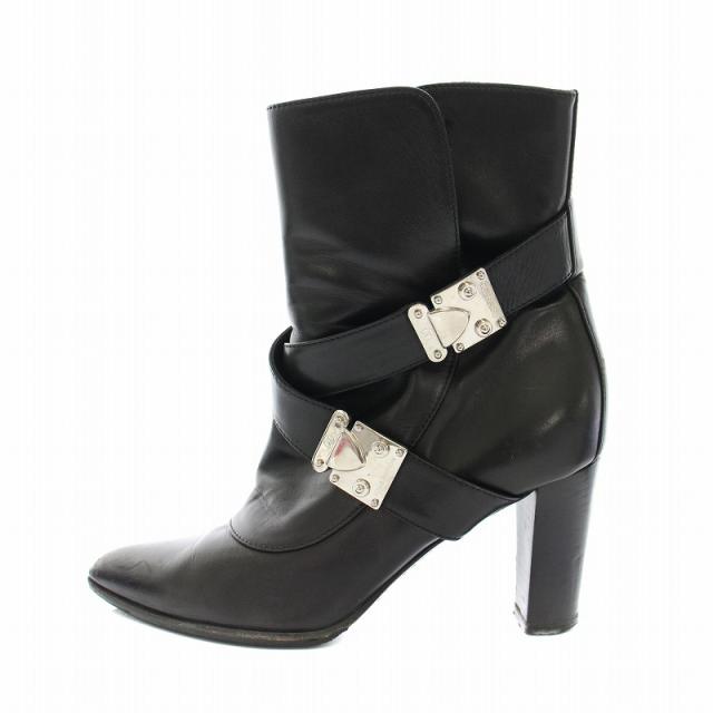 中古】ルイヴィトン ショートブーツ ポインテッドトゥ チャンキー